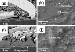 110℃老化100小時(shí)的焊點(diǎn)SEM圖。